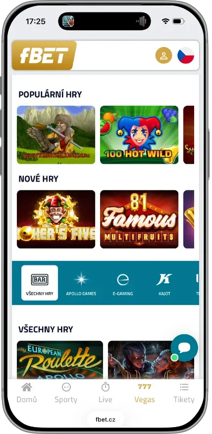 Forbet nove online Casino CZ