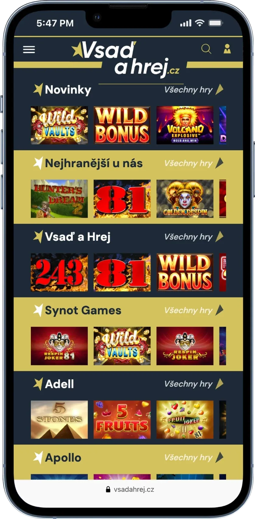 Vsaď a hre nové české online casino