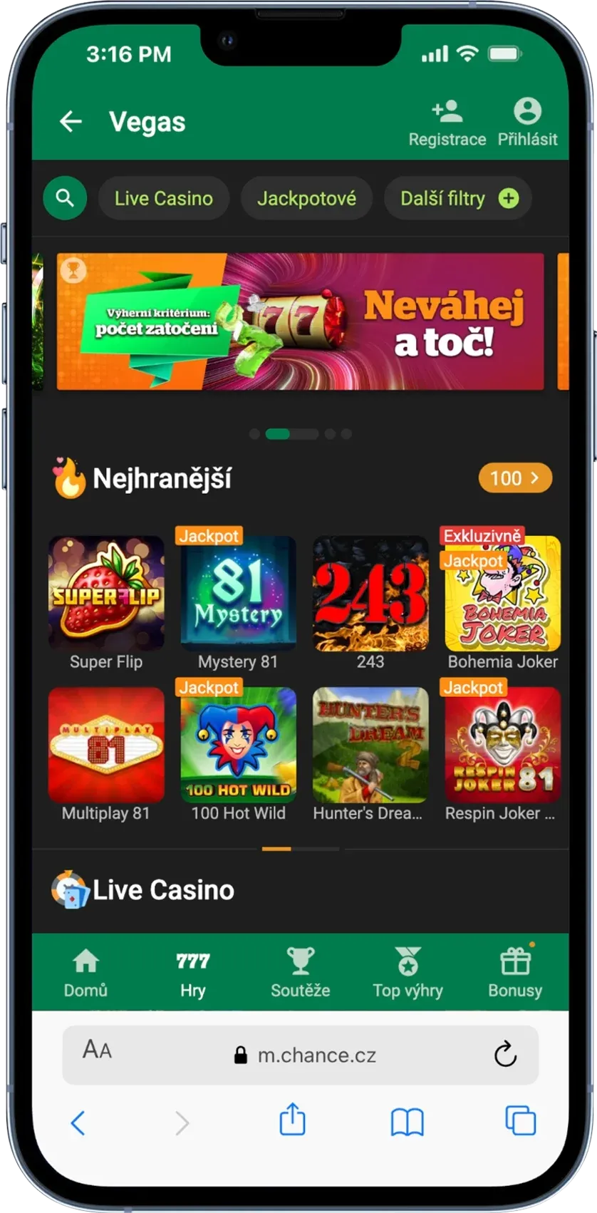 nové cz online casino Chance