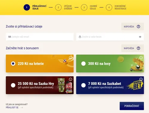 Sazka registrace – Snadný návod pro všechny zařízení