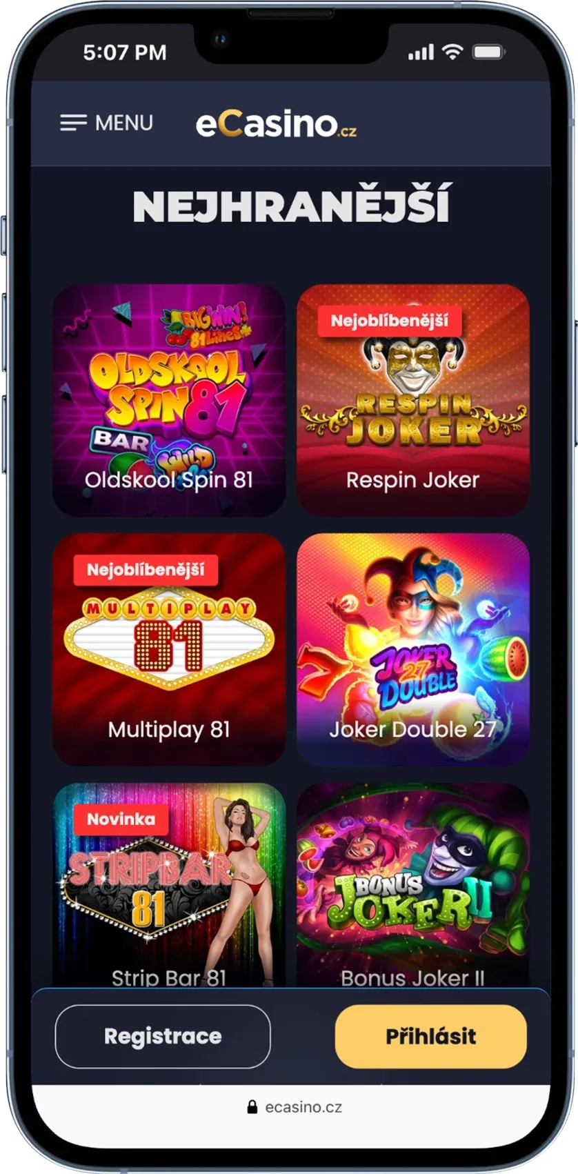 eCasino nove online casino cz