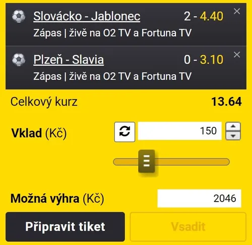 Fortuna sazky - krok za krokem