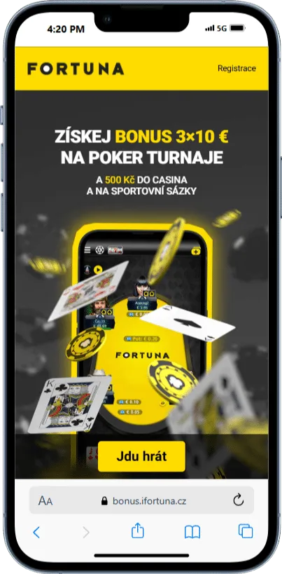 Fortuna promo kód na poker turnaje