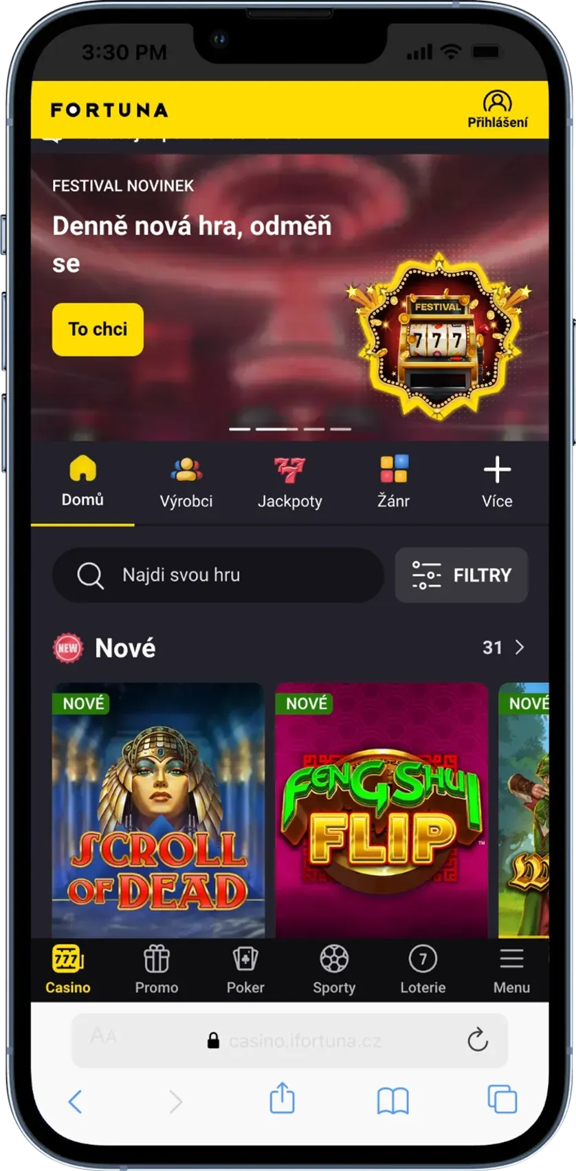 Fortuna nové české online casino