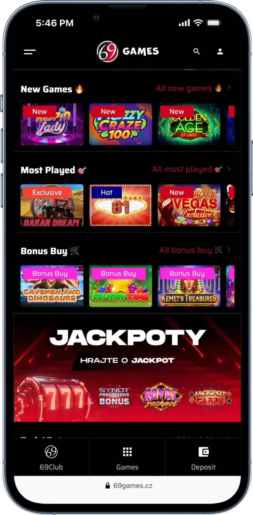 69 Games Nove online casino CZ