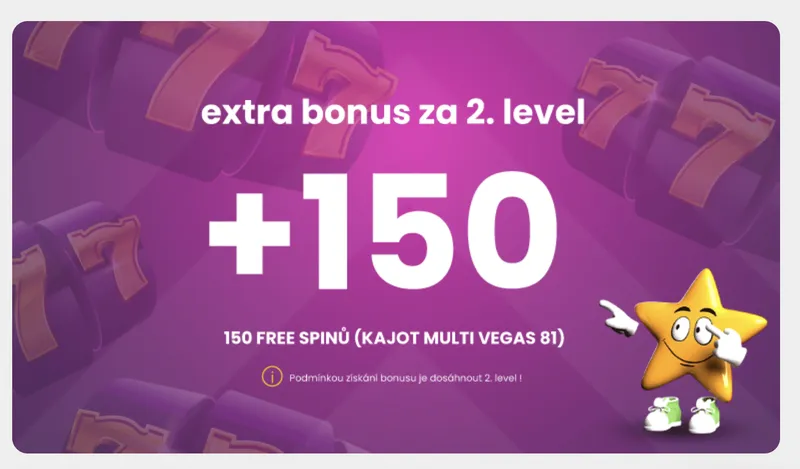 Bonus 150 free spinů za Promo kod Star Casino