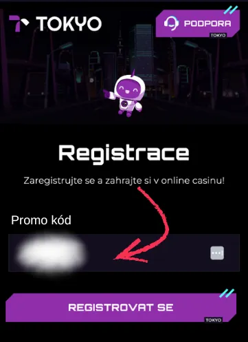 Tokyo promo kód 2026 – Bonus až 60 000 Kč + 300 FS