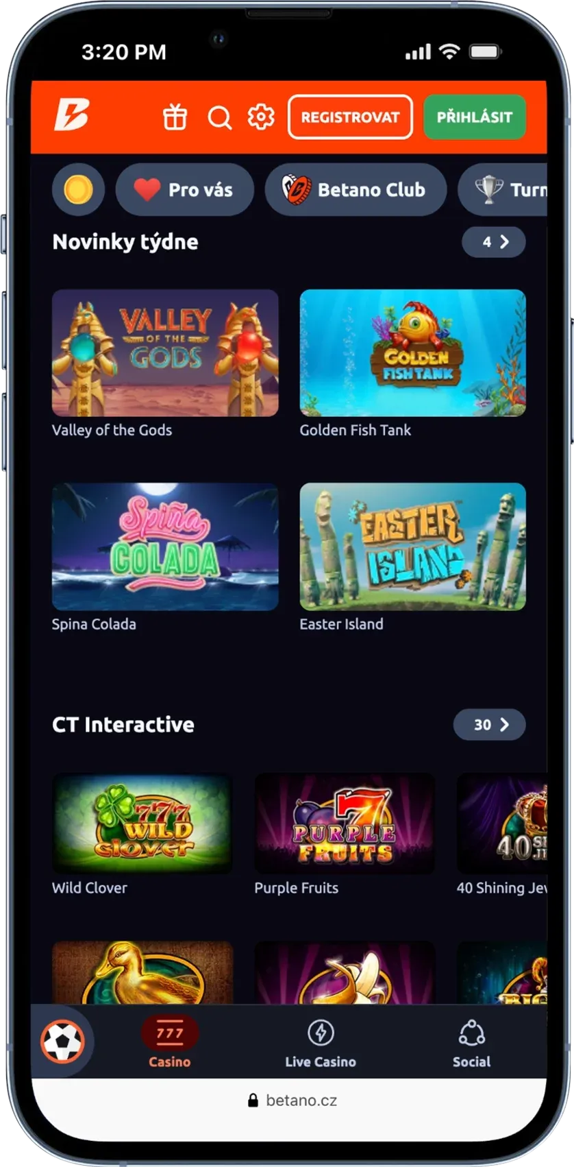 Betano nove casino CZ