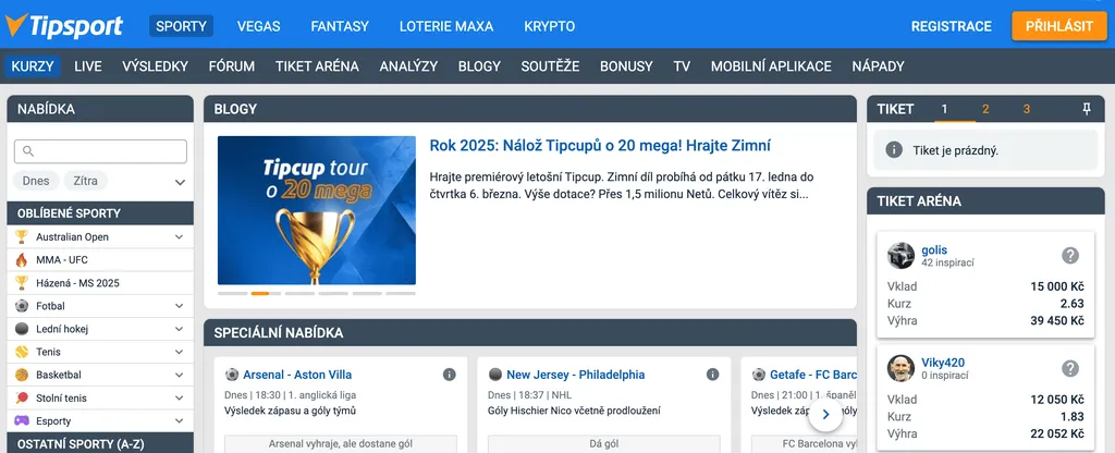 Tipsport - Nejlepší Uvítací Bonus