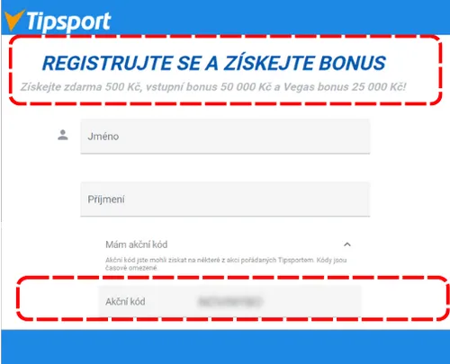 Akční kód Tipsport 2026
