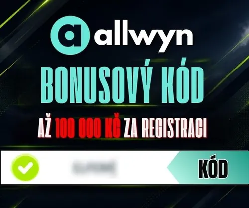 Allwyn bonusový kód 2026: Až 100 000 Kč za registraci