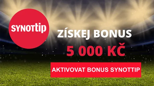 Synottip bonus 2026 – aktuální bonus až 500 Kč
