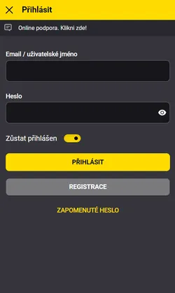 klikněte na registrovat fortuna