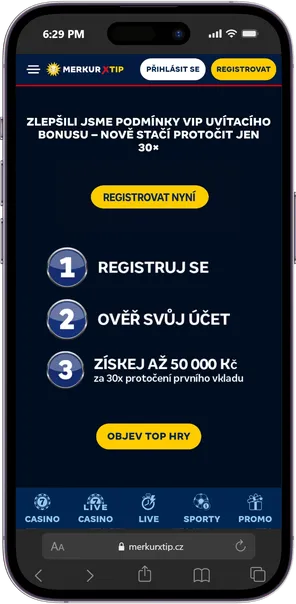 merkurxtip VIP uvítací bonus