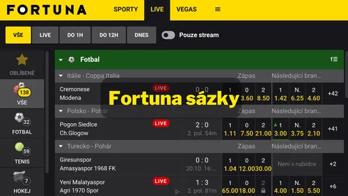 Fortuna sázky – novinky a bonusy