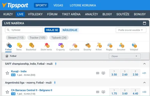 Tipsport sázení a kurzová nabídka 2026 – všechny info