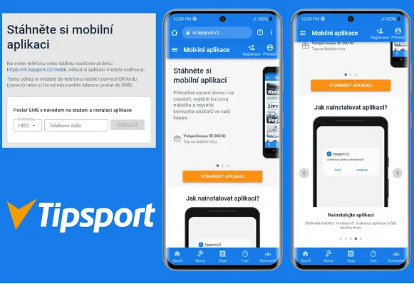 Tipsport aplikace stáhnout na Android