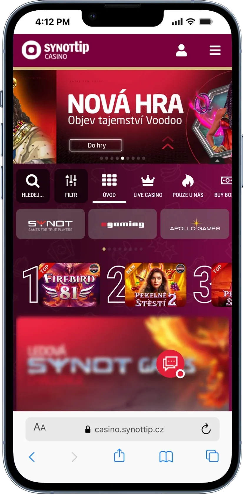 Synittip nové casino