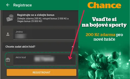 Akční kód Chance na Červenec 2026: zdarma 200 Kč