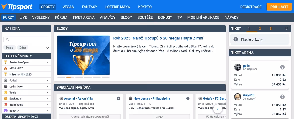 Tipsport - Nejlepší Uvítací Bonus