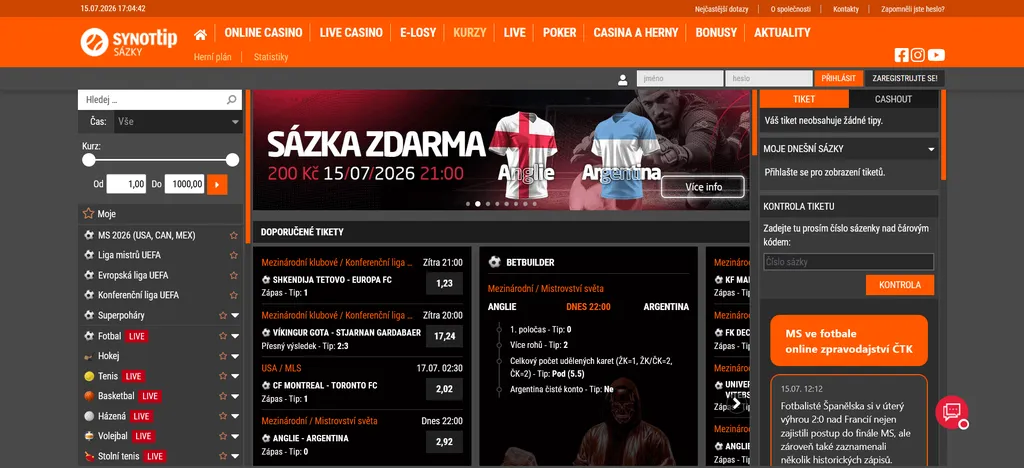 Synottip – Nejlepší Nabídka Sportů