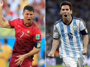 Porovnání Lionela Messiho a Cristiana Ronalda v prvním utkání na MS