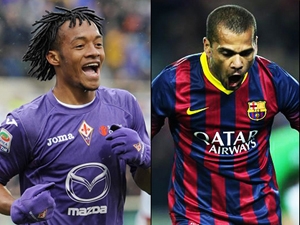 Pravá strana barcelonské obrany – buď Cuadrado, nebo Dani Alves