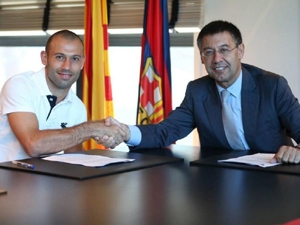 Mascherano prodloužil smlouvu s Barcelonou do roku 2018