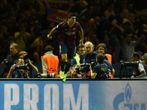 Ligu mistrů vyhrála Barcelona, treble jí zajistil Suárez, Neymar skóre už jen uzavíral