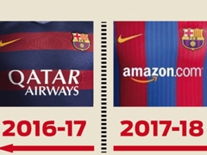 Barcelona přetrpí rok s Qatarem a pak podepíše lukrativní smlouvu s Amazonem
