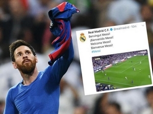 Vítej Messi! Hacknutý účet Realu Madrid hlásil příchod hvězdy Barcelony