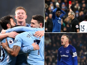 Souhrn zajímavostí 18. kola PL: City dominuje, červený narozeninový dárek pro Ndidiho, Salah a Rooney dál ve formě