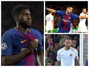 Umtiti se chlubil cizím peřím, vlastňáky barcelonským spojencem v Lize mistrů. To nej ze zápasu Barcelona – AS Řím