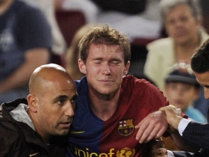 Hleb se zranil, Barce bude chybět čtyři týdny