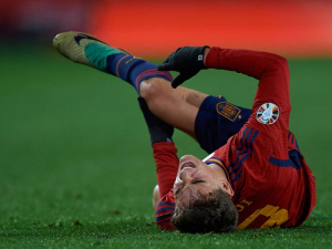 Trenér Španělska Luis de la Fuente je naštvaný, že ho lidé viní ze zranění záložníka Barcelony Gaviho
