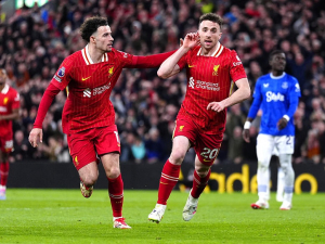 Liverpool v derby porazil Everton. Velmi těžký zápas rozhodl jedinou brankou Jota