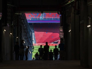 Návrat domů: Barcelona poprvé po dvou a půl letech trénovala na Camp Nou. Přišlo 22 tisíc diváků