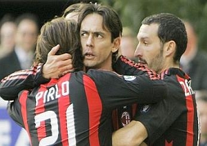 Inzaghi a Di Vaio se trefili třikrát a jejich týmy jako jediné vyhrály na domácí půdě