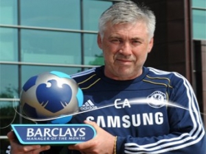Ancelotti se těší z dalšího ocenění Barclays